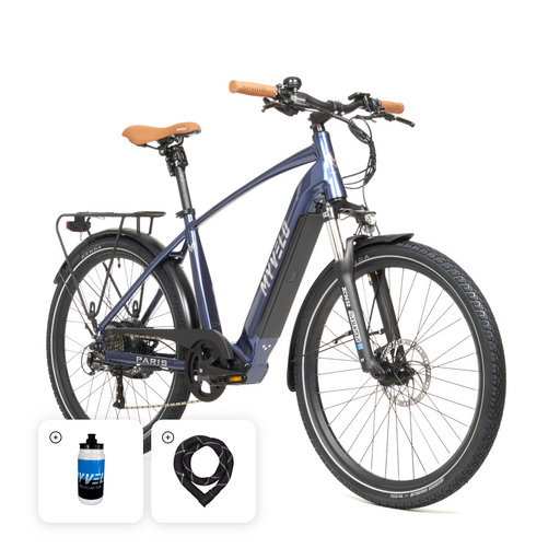 E-Citybike Paris + Schloss + Racing Team Flasche - myvelo.de